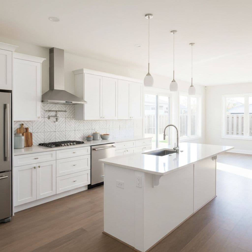 Kitchen after remodeling - open concept with modern finishes