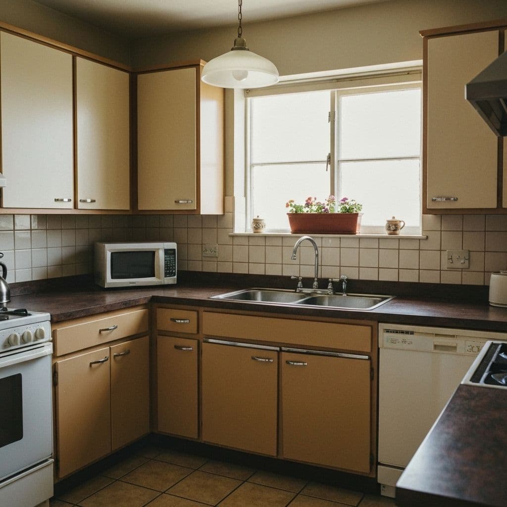 Dated 1990s kitchen before renovation