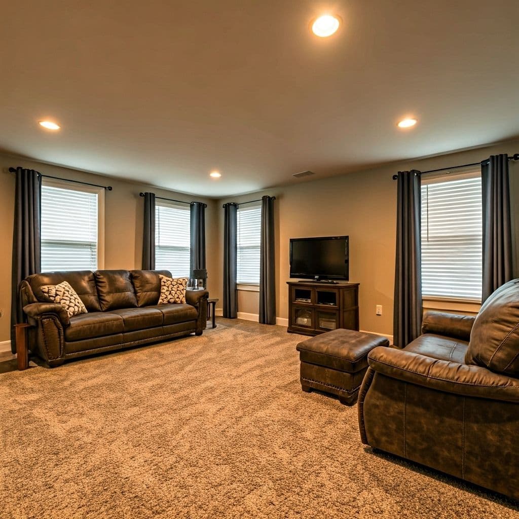 Beautiful finished basement entertainment room